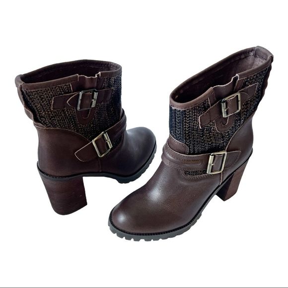 Chinese Laundry Women's Brown Chunky Heel Leafy Boot Size 7 1/2 - Picture 3 of 9
